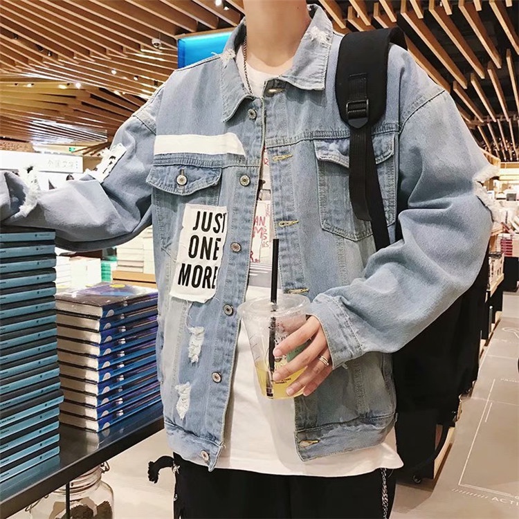 Áo Khoác Jeans Just One More Unisex Cho Cả Nam Và Nữ Vải Jeans Xuất Dày Dặn