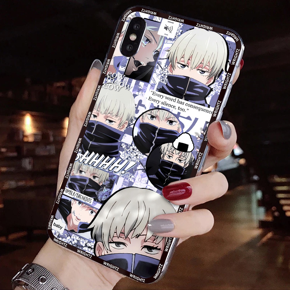 Ốp lưng Iphone anime Jujutsu Kaisen nhân vật Gojo Satoru Inumaki Toge phụ kiện ốp điện thoại trang trí thời trang