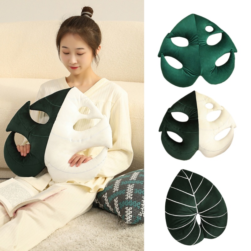 Gối Tựa Lưng Họa Tiết Lá Cây Trang Trí Nhà Cửa
