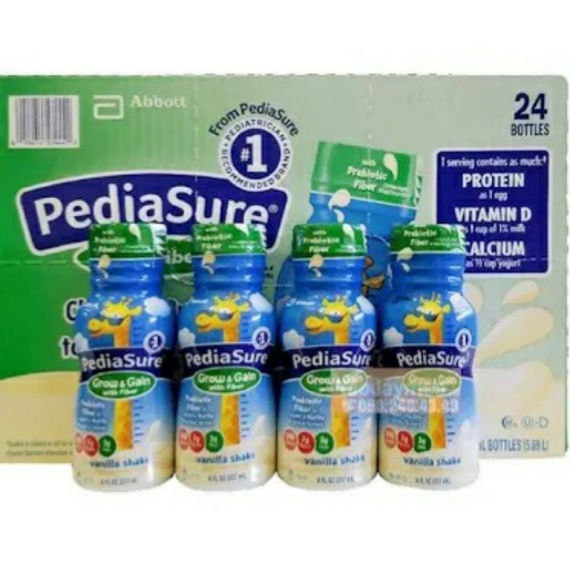 Combo 6 chai Sữa Pediasure nước Vani DHA Fiber hộp 237ml Mỹ Date mới
