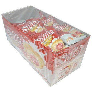 Hộp 20 Bánh Bông Lan Tròn Solite Dâu 360g