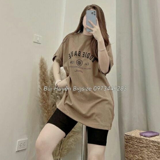 Áo thun unisex form rộng cotton 100% in nét size S M L