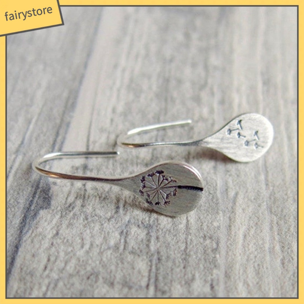 Khuyên tai mạ bạc hình bồng công anh đơn giản sang trọng cho nữ