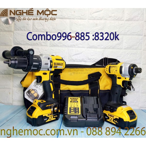 COMBO Dewalt 996 - 885 - nghề mộc