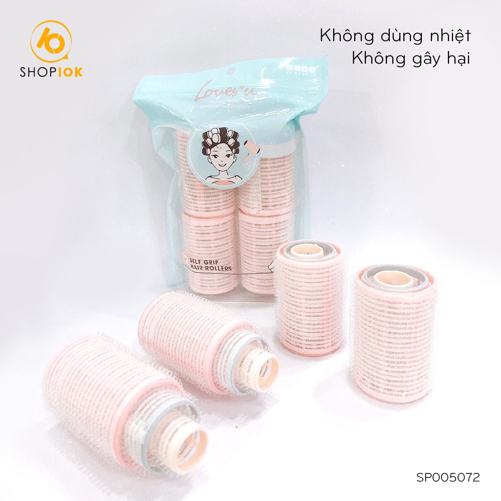 Lô cuốn tóc không dùng nhiệt, không gây hại, lô cuốn xoăn tự nhiên set 12 lô SHOP10K - SP005072