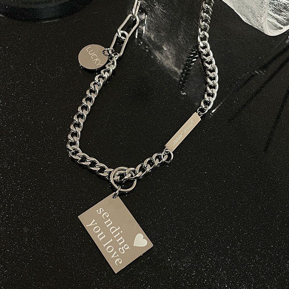 AROMA Vòng cổ Choker Đơn Giản Phong Cách Punk Hip Hop Cá Tính Cho Nam Và Nữ