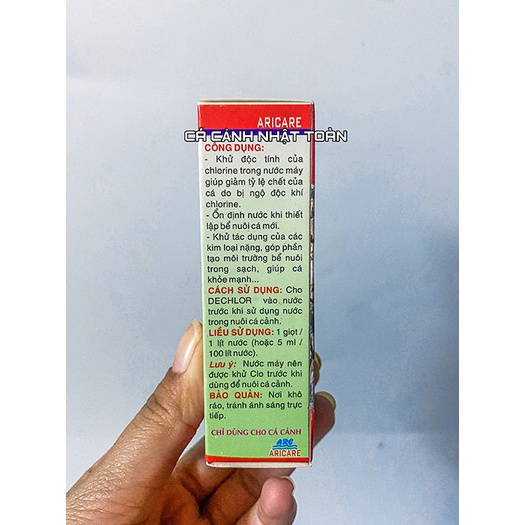 DUNG DỊCH KHỬ CLO CHO BỂ CÁ CẢNH DECHLOR ARC 30ML