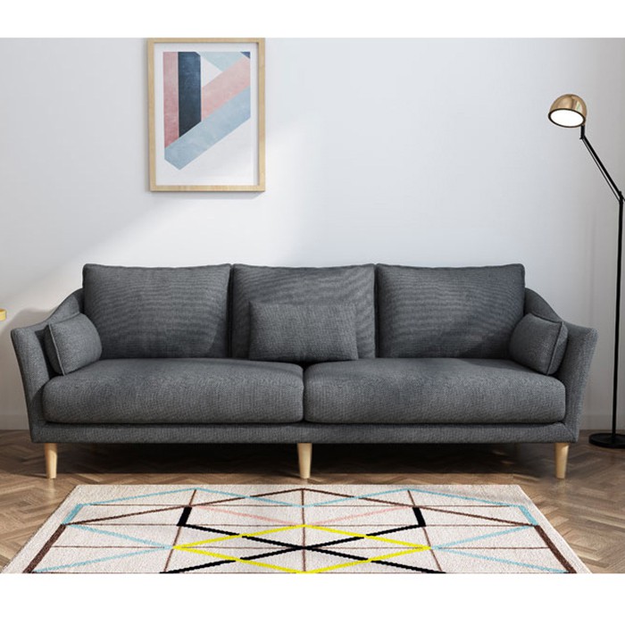 Sofa đôi Bắc Âu kích thước 140cm và đôn chất liệu cao cấp-GNK017