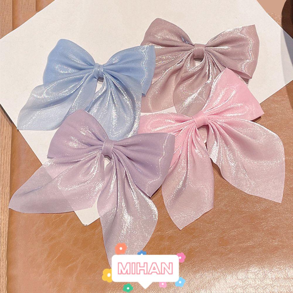 Dây Cột Tóc Đuôi Ngựa Vải Satin Đính Nơ MIHAN1 Dành Cho Nữ