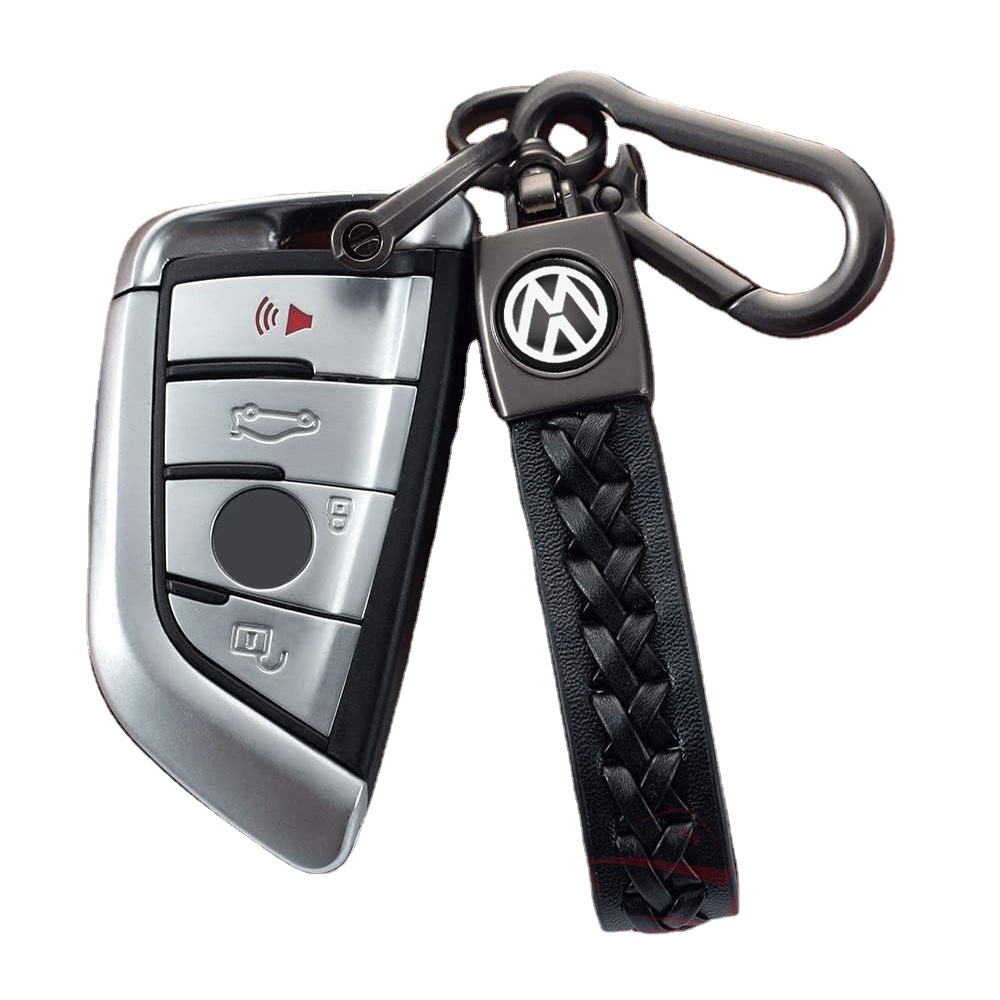 Móc Khóa Da Cừu Mềm Phối Kim Loại Thời Trang Cho Xe Hơi Volkswagen