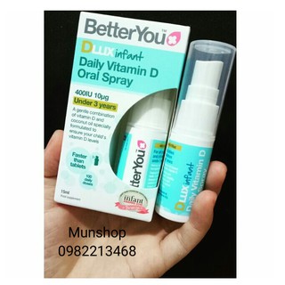 [Chính hãng] Vitamin D3 Dlux Xịt Của Anh 15ml 400iu Mẫu Mới Date 2021