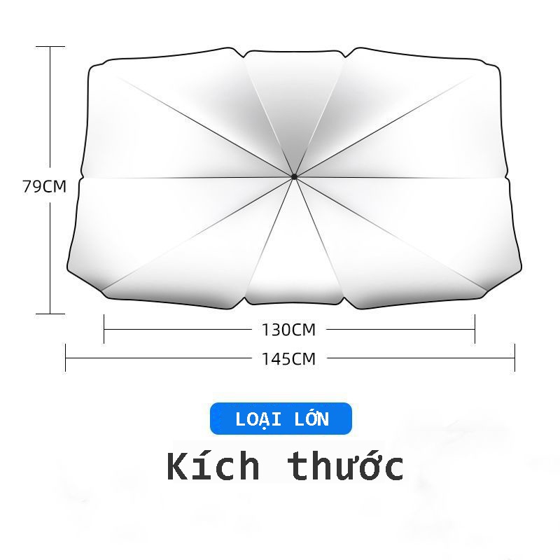Ô che nắng đa năng cho xe ô tô, xe hơi - Dù chống nắng kính lái, ngăn tia UV bảo vệ nội thất xe hơi ô tô cao cấp
