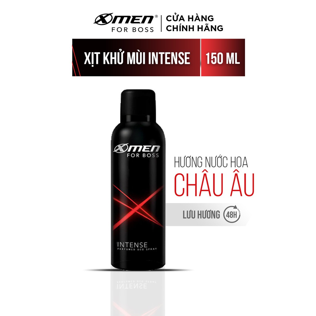 [Mã COSMEN giảm 8% đơn 250K] Xịt khử mùi X-Men for Boss Intense 150ml