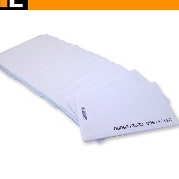 Thẻ từ RFID 125Khz loại dày 1.8mm- thẻ ID chip TK4100 dùng làm thẻ nhân viên, thang máy ...