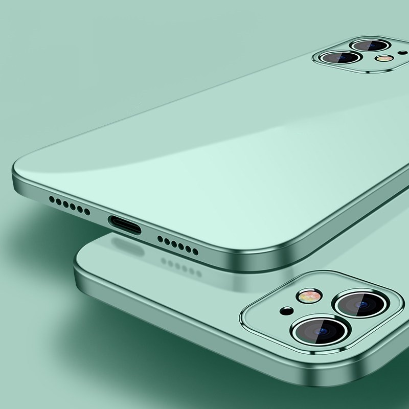 Ốp Điện Thoại Vuông Trong Suốt Siêu Mỏng Bảo Vệ Camera Cho iPhone 11 Pro Max 11 Pro M