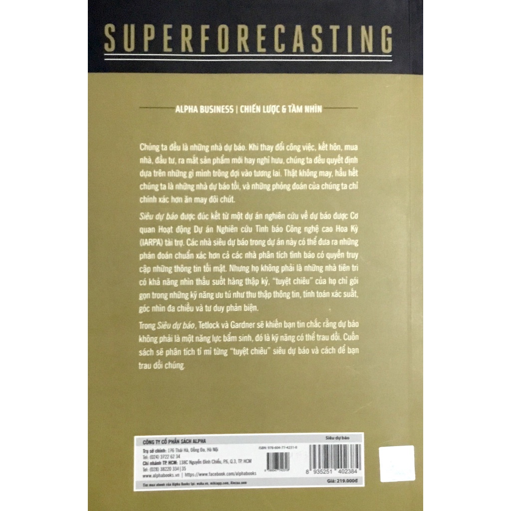 Sách - Siêu Dự Báo - Superforecasting
