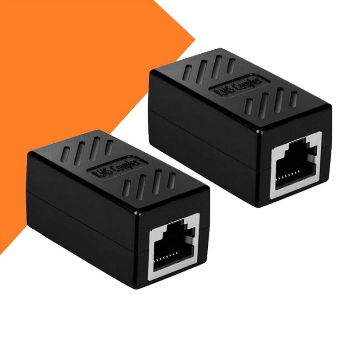 Cầu Nối Dây Mạng RJ45 1-1 đen - Khẩu nối dây mạng - Đầu nối dây mạng