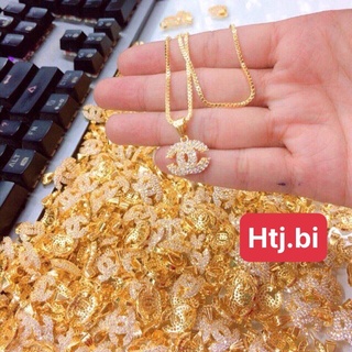 dây chuyền nữ kèm mặt mạ vàng cha.le hot hit htj