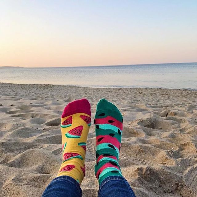TẤT(VỚ) NAM NỮ MixMatched Sock tất hoạt hình họa tiết WATERMELON SPLASH