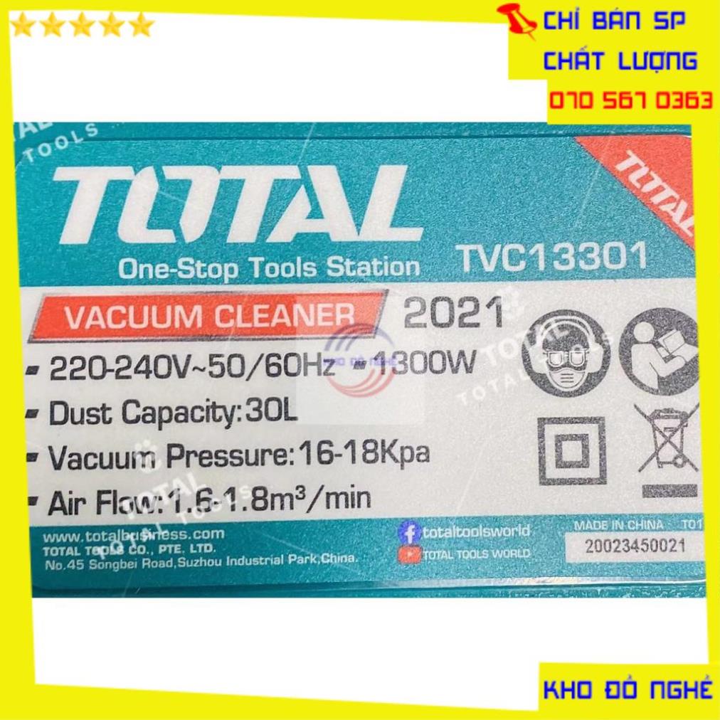 Máy hút bụi 30L/1300W Total TVC13301 ( hút khô và hút ướt ) KDNTP