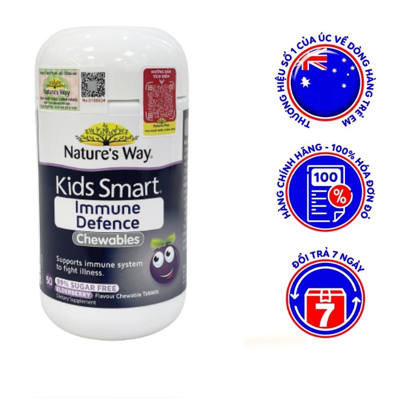 Nature’s Way Kids Smart Immunity Defence -Tăng Cường Miễn Dịch Sức Đề Kháng Cho Trẻ ( Lọ 50 Viên)