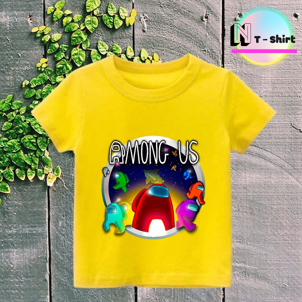 Áo thun bé trai và bé gái, Áo phông trẻ em in hình Game Among US, Áo cotton xịn mặc mát thoải mái NTshirt 05