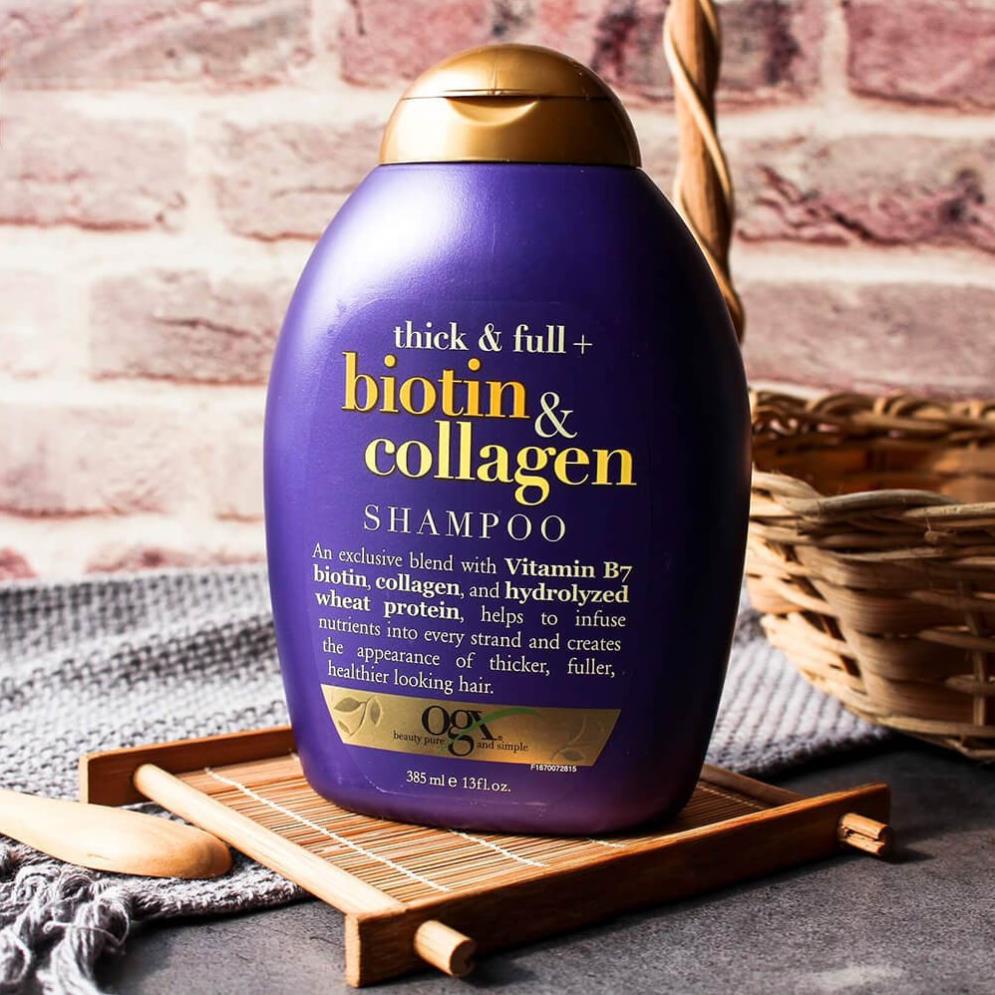 [TẶNG KÈM HẤP TIGI] BIOTIN COLLAGEN Gội + Xả. Chống Rụng Tóc Và Kích Thích Mọc Tóc Nhanh, Hương Thơm (385ml, 577ml)