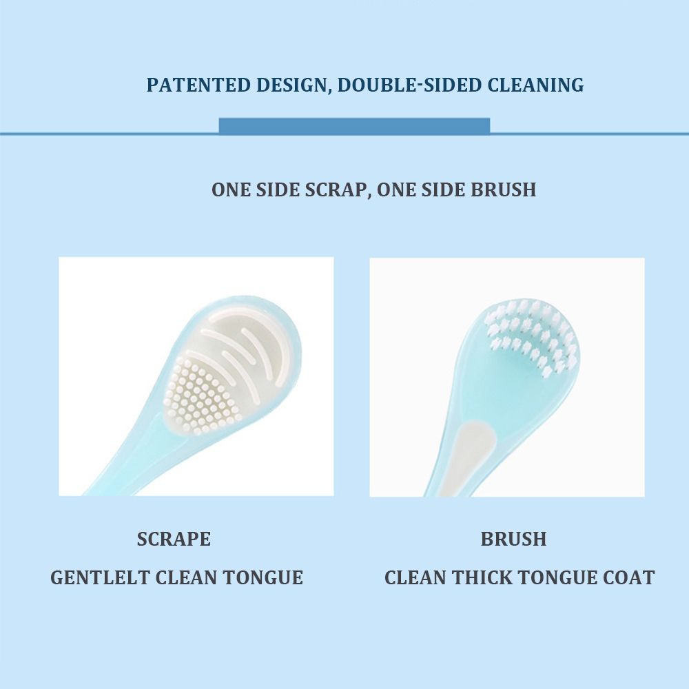 [Hàng mới về] Dụng cụ vệ sinh lưỡi 2 mặt tái sử dụng cho nam nữ