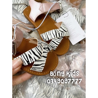 Sandal Bé Gái Vằn Trắng/Hồng MC