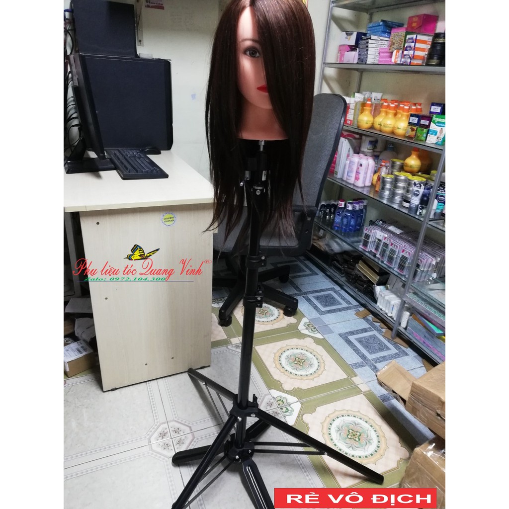 đầu manocanh nửa tóc thật