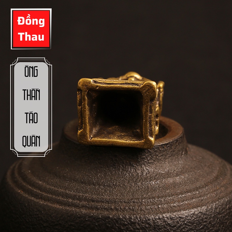Tượng Trưng Bày Phong Thủy Bằng Đồng Hình Ông Táo Quân, Trang Trí Bàn Làm Việc, Đem Lại May Mắn