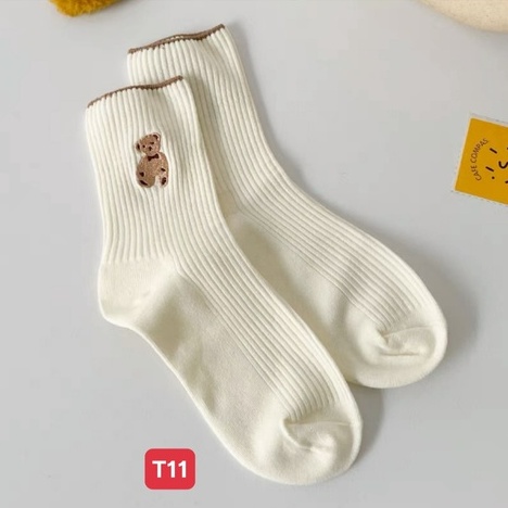 Tất nữ hàn quốc cổ cao cao cấp cute thời trang unisex SHOESCARE T10