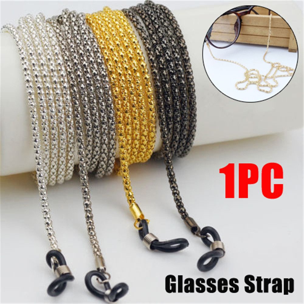 🌱EUPUS🍀 4 Colors Adjustable Sunglasses Strap Unisex Spectacles Cord Reading Glasses Chain Anti-lost Non-slip Fashion Durable Metal Lanyard/Multicolor