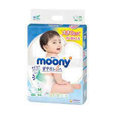 [Tiêu chuẩn - Cộng miếng]Tã/ bỉm dán/quần Moony xanh nội địa Nhật đủ size NB90/ S84/ M58/ M64/ L44/ XL38/ XXL