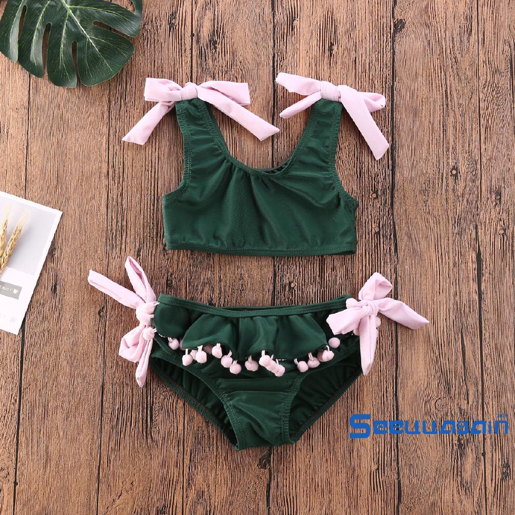 Bộ Đồ Bơi Bikini Dễ Thương Cho Bé Gái