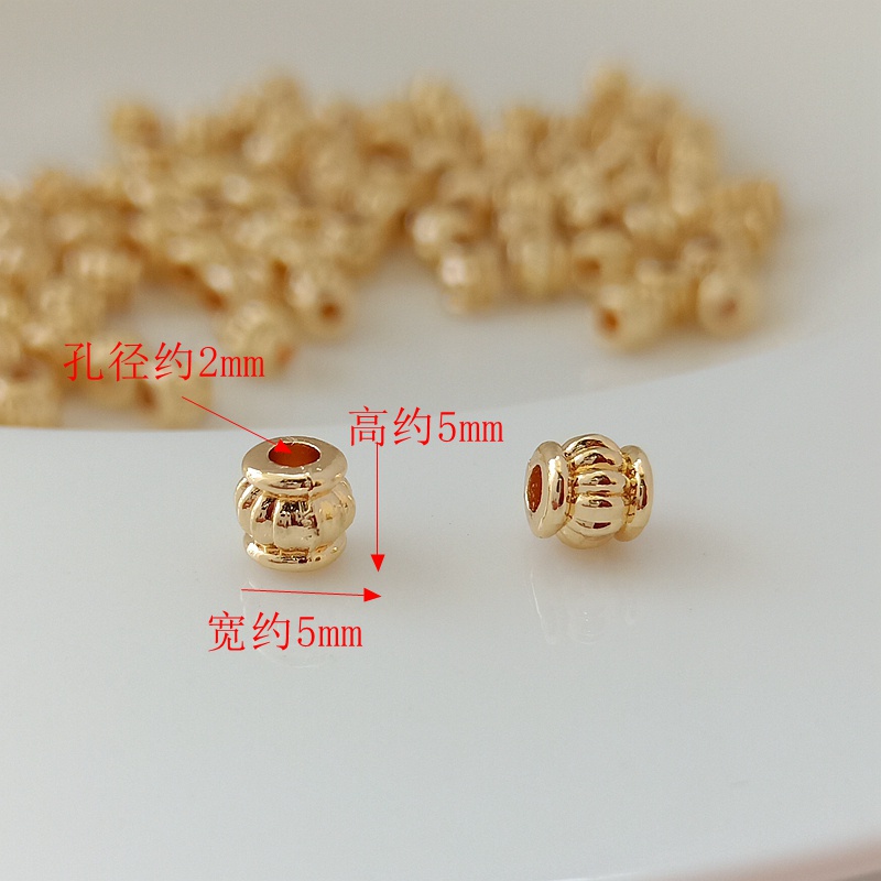 Bộ 50 Hạt Đồng 14K Nhiều Màu Sắc Dùng Để Làm Trang Sức Thủ Công