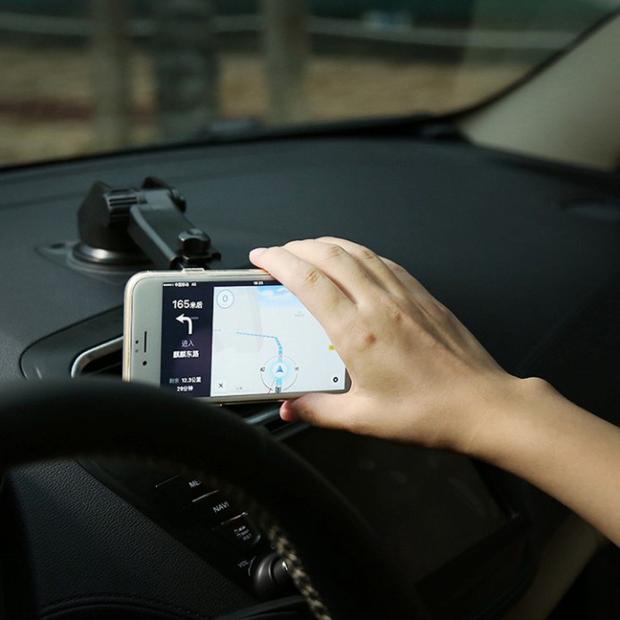 Sản Phẩm Gía đỡ điện thoại trên xe hơi, ô tô đặt taplo cao cấp thương hiệu Baseus, mã SULX: Màu Đen Viền Bạc, Đen Viền V