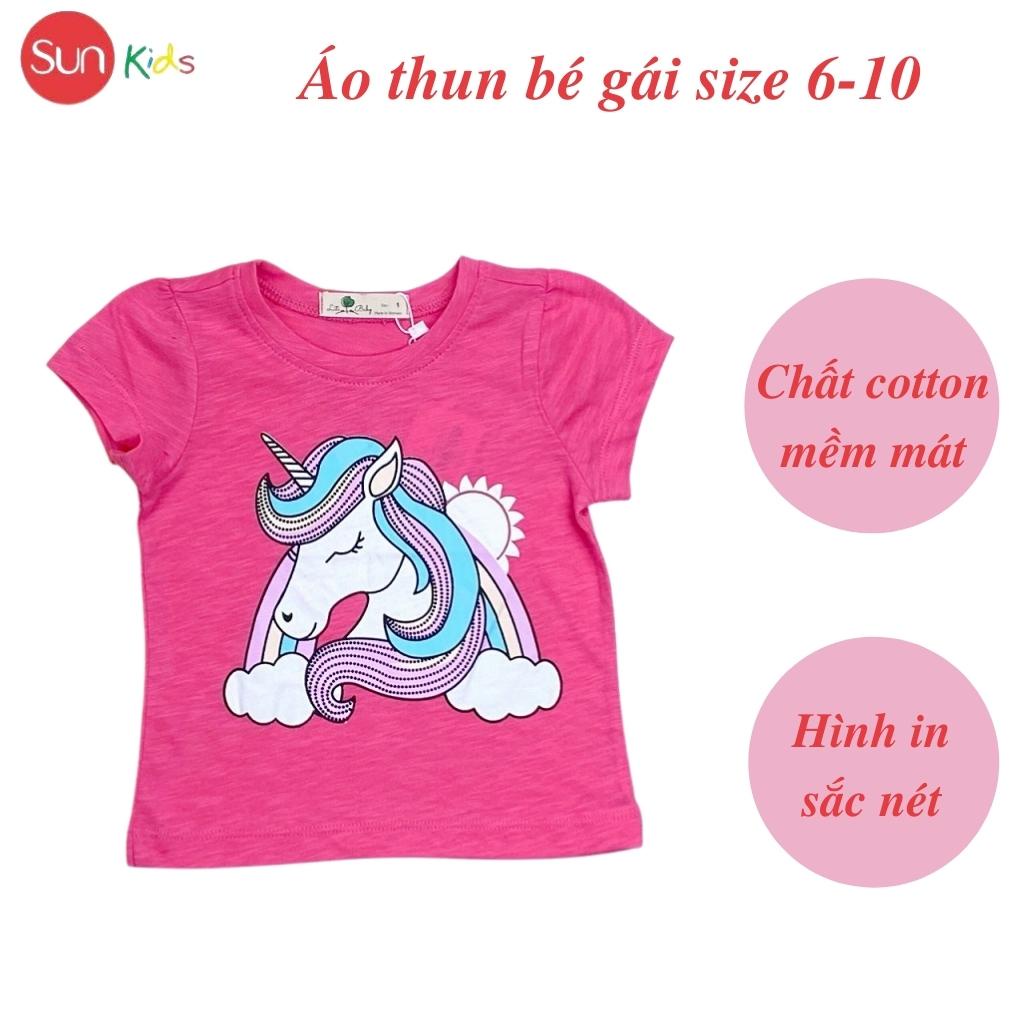 Áo thun cho bé gái, áo phông bé gái chất cotton mềm mát, size 6 - 10 tuổi - SUNKIDS1