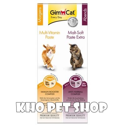 Combo gel dinh dưỡng và gel tiêu búi lông cho mèo Gimcat 50g