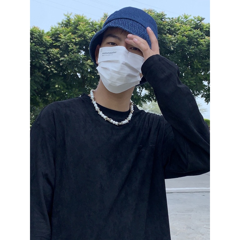 Vòng Cổ Đính Ngọc Trai Phong Cách Hiphop Thời Trang