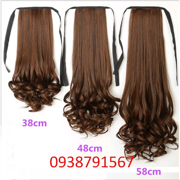 Tóc cột xoắn đuôi cao cấp,đủ size, đủ màu chất liệu tóc giả tơ nhân tạo