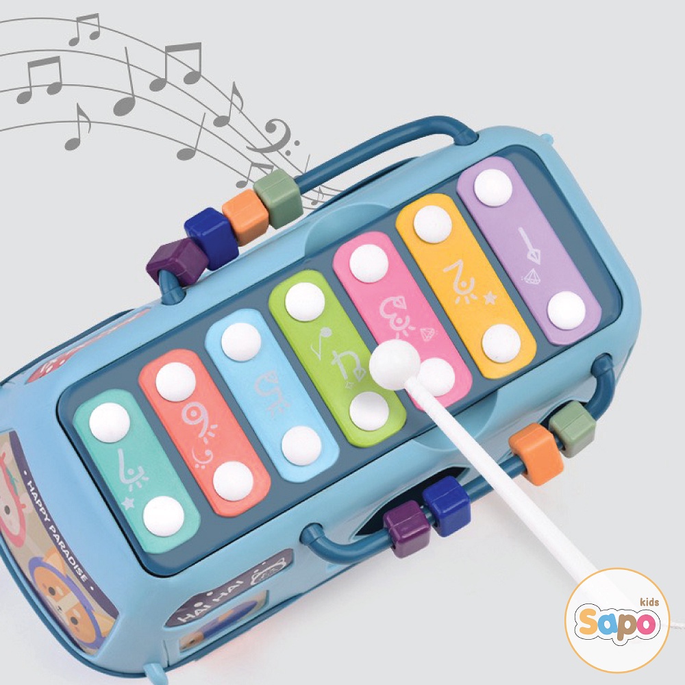 Đồ chơi cho bé,ô tô xe bus đồ chơi đa chức năng kích thích đa giác quan cho trẻ SAPO KIDS