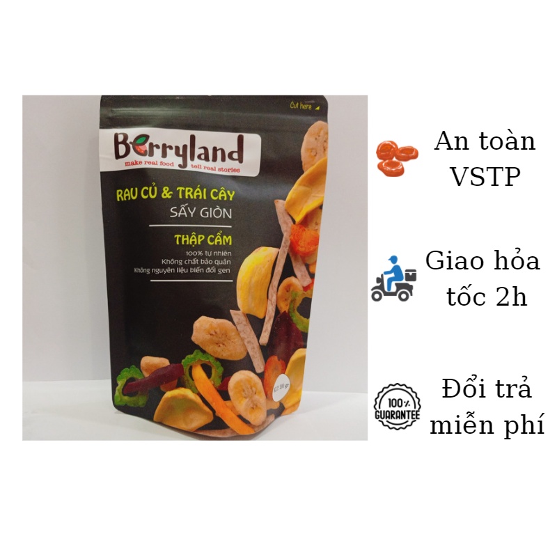 Thập cẩm sấy giòn không đường 200gr rất thơm ngon đồ ăn vặt healthy đặc sản Đà Lạt