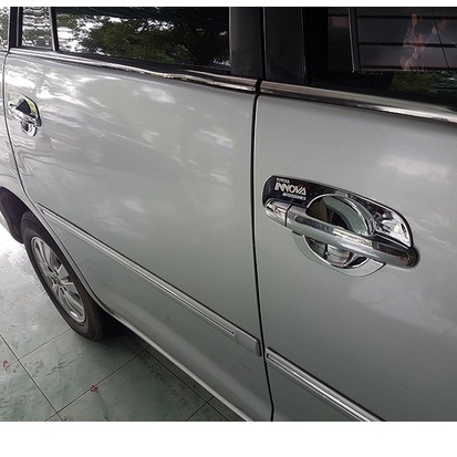 Ốp tay hõm cửa xe Innova 2007 đến 2016 Mạ Crom Cao Cấp Chống xước tay cửa làm đẹp cho xe