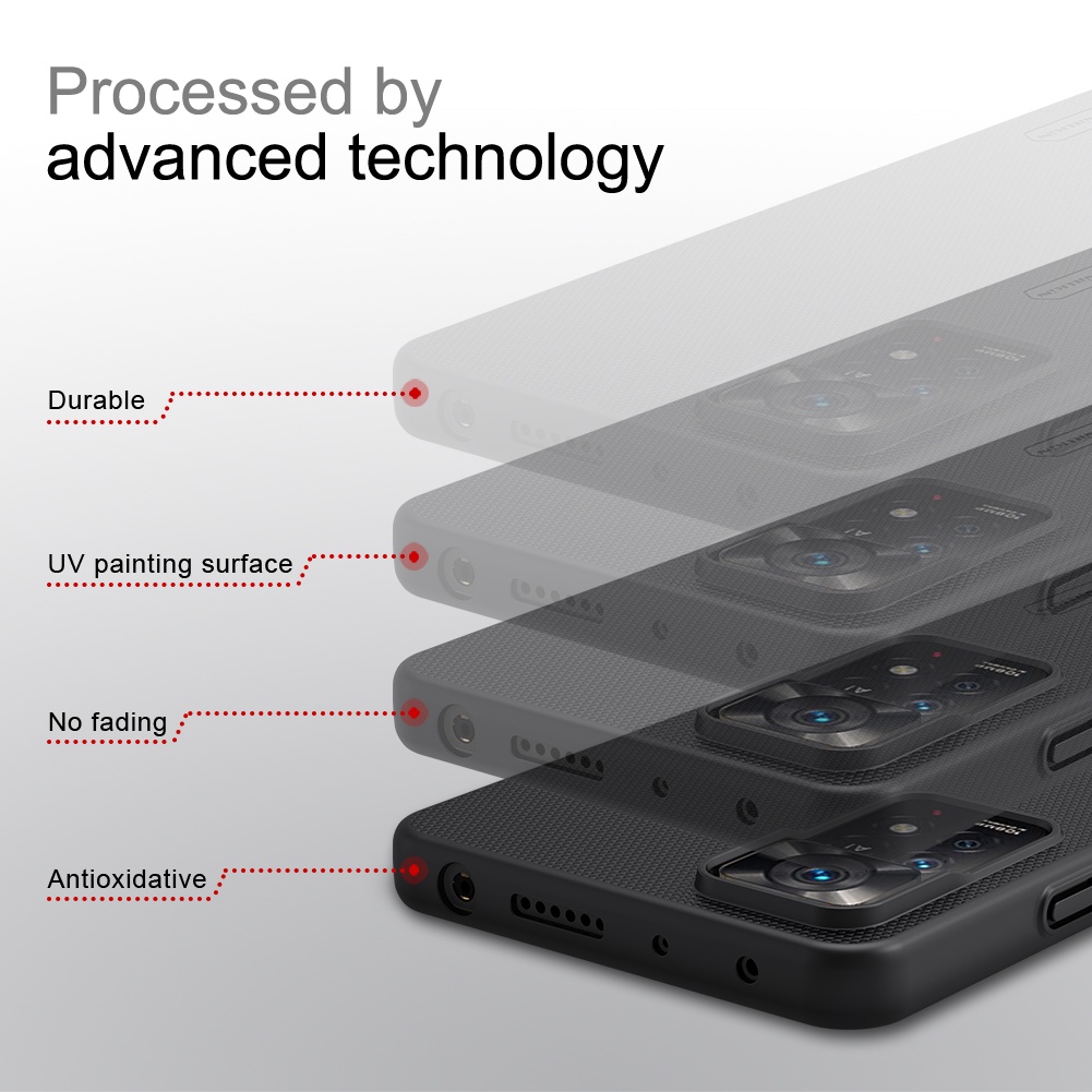 Ốp Điện Thoại Nillkin Bằng PC Cứng Nhám Chống Sốc / Vân Tay Cho Xiaomi Redmi Note 11 Pro 4G 5G