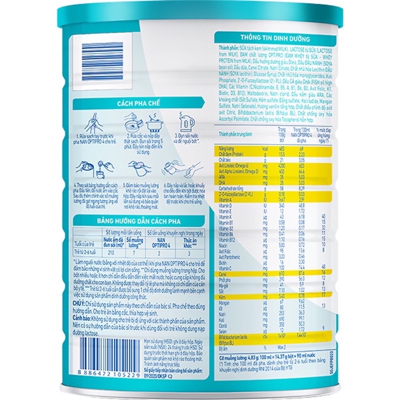 SỮA BỘT NESTLE NAN OPTIPRO 4 (1,7kg) MẪU MỚI HMO