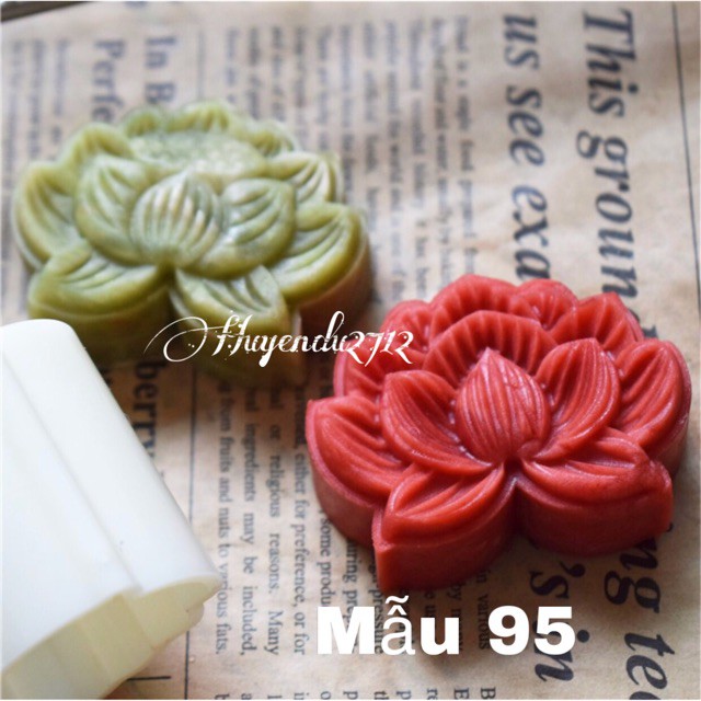 Khuôn trung thu sen 50-65g 2 mặt