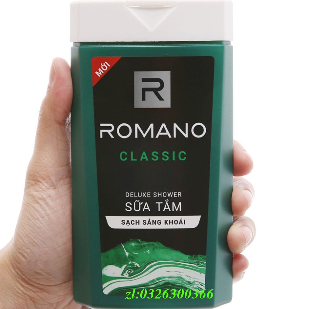 Sữa Tắm 180G Romano Classic Thơm Hương Nước Hoa Làm Sạch Sảng Khoái Chính Hãng.