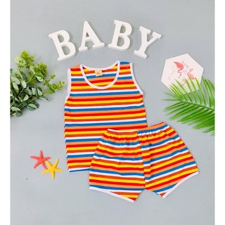 Combo 60b thun sọc bé trai size 5-20kg - màu ngẫu nhiên