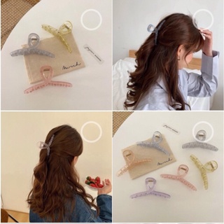 🎀Kẹp tóc cang cua trong suốt gọng xoắn